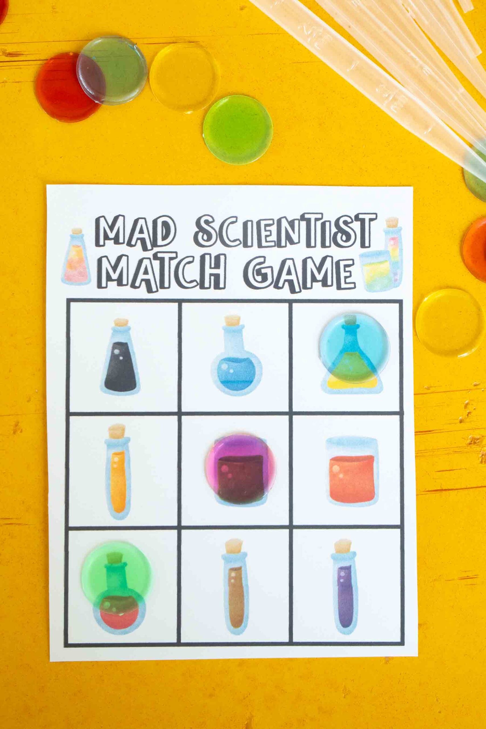 mad scientist bingo game