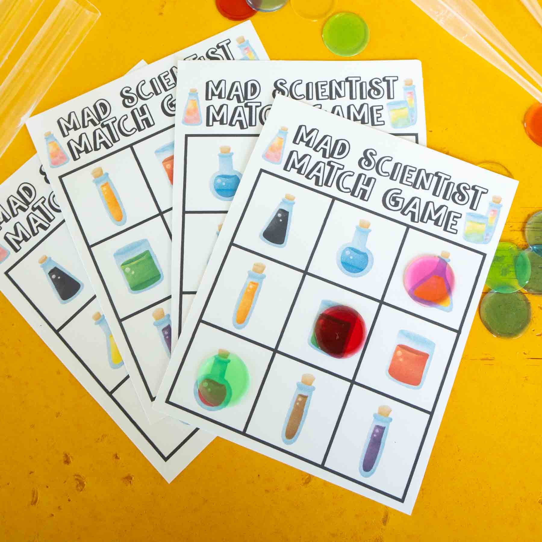 mad scientist game cards